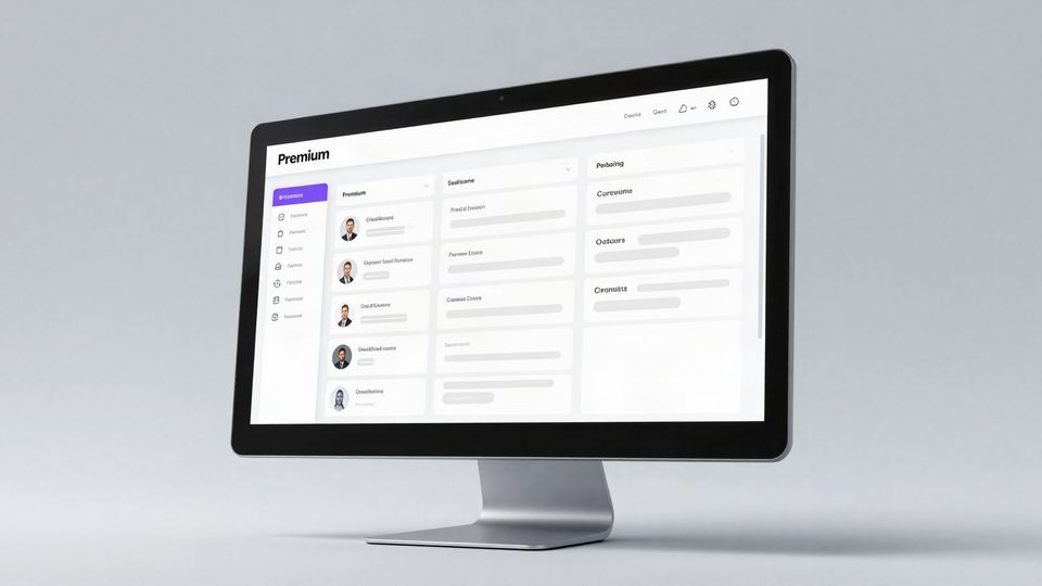 Mockup de painel de CRM